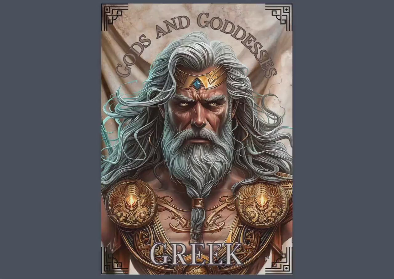 Greek GODS AND GODDESSES. Beautiful pages for your Grimoire or Book Of Shadows. Printable