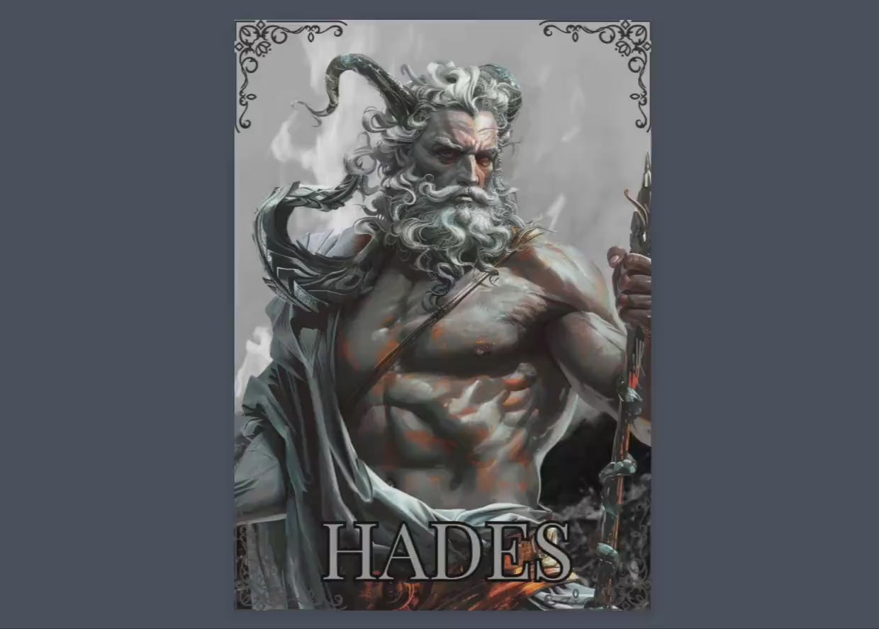 Hades. The god of the underworld. Beautiful pages for your Grimoire or Book Of Shadows. Printable.