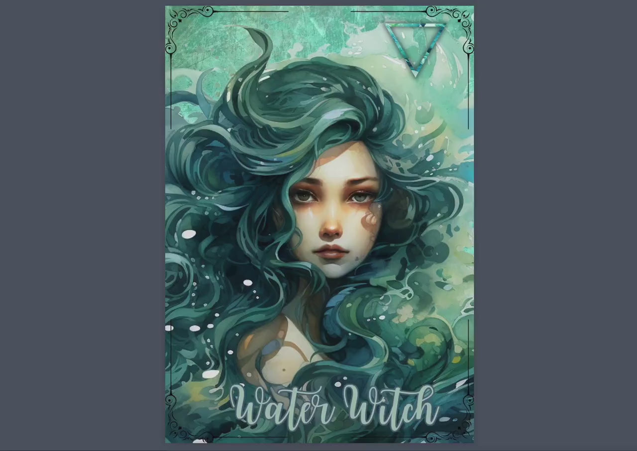 WATER WITCH. Beautiful pages for your Grimoire or Book Of Shadows. Printable.