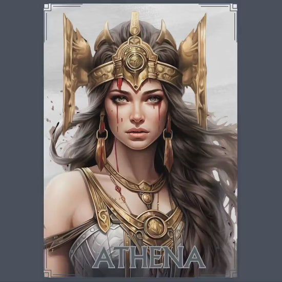 Athena. Greek goddess of wisdom and good counsel, war, the defence of towns, heroic endeavour, weaving, and pottery. Printable pages.