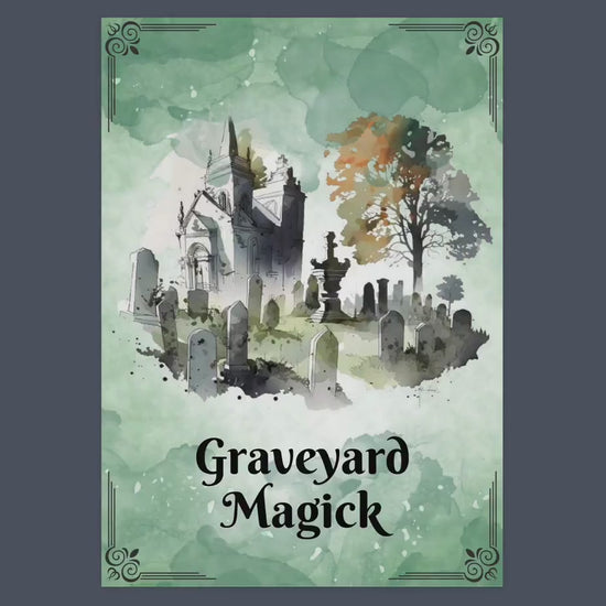 Graveyard magick: A Basic Witch's guide. Beautiful pages for your Book Of Shadows. Instant download.