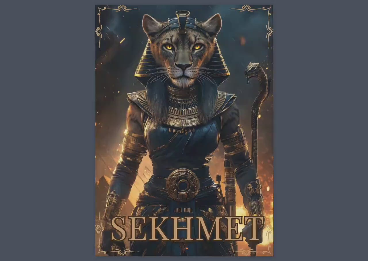 Sekhmet. Warrior goddess of destruction, healing, and war. Beautiful pages for your Grimoire or Book Of Shadows. Printable.