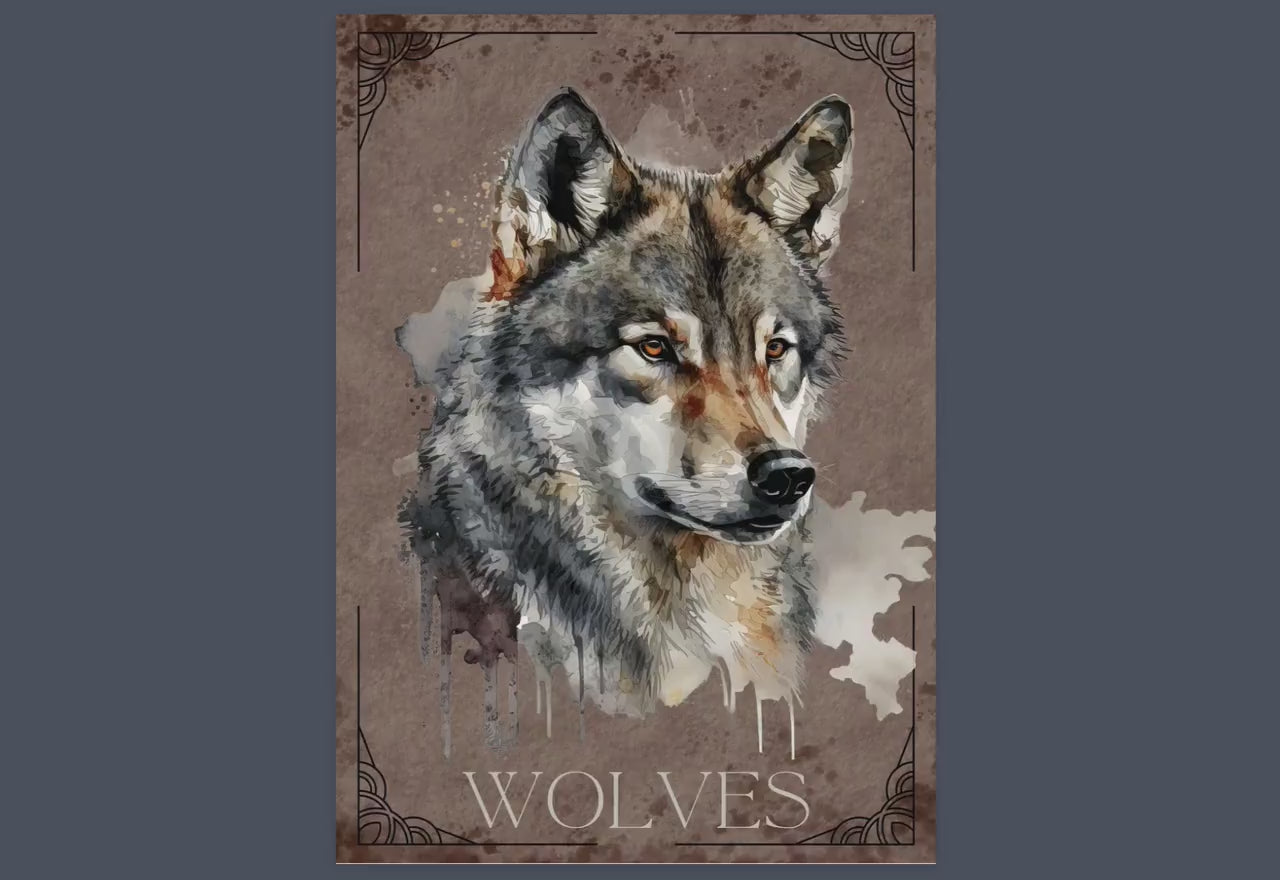 WOLVES. Beautiful pages for your Book Of Shadows. Instant download