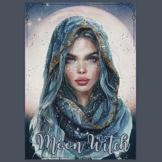 Moon Witch. Solar witch. Beautiful pages for your Grimoire or Book Of Shadows. Printable