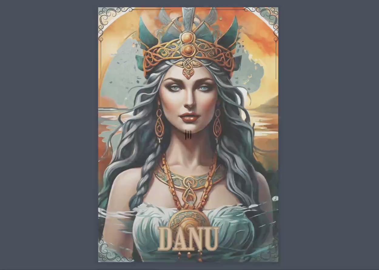 Danu. Celtic Goddess. Beautiful pages for your Grimoire or Book Of Shadows