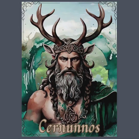 Cernunnos. Gaelic god of beasts and wild places. Beautiful pages for your Grimoire or Book Of Shadows. Printable.
