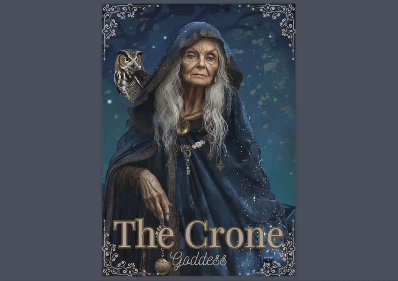 THE CRONE GODDESS. Beautiful pages for your Grimoire or Book Of Shadows. Printable.