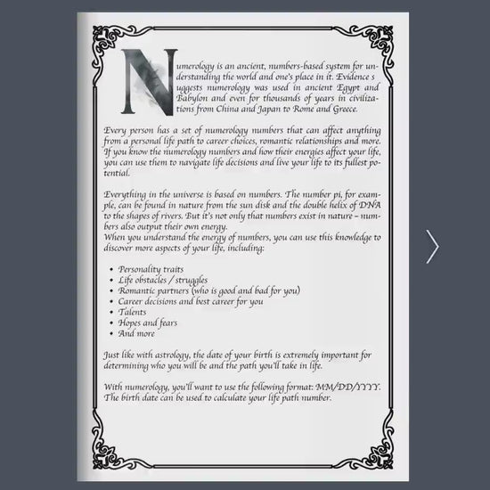 14 Pages NUMELOGY CORRESPONDENCES - Instant Download