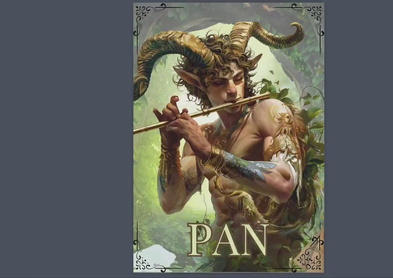 Pan. The God of the Wild. Beautiful pages for your Grimoire or Book Of Shadows. Printable.