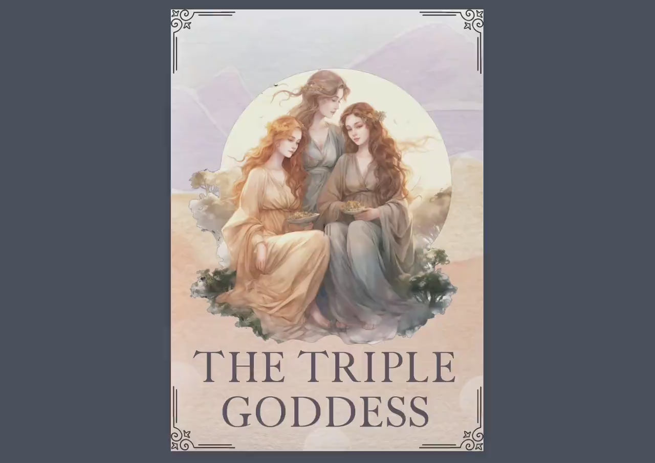 The Triple Goddess. Beautiful pages for your Book Of Shadows. Printable