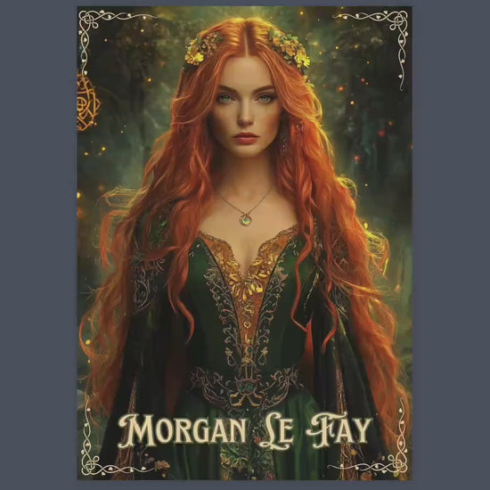 Morgan Le Fay,  the legendary sorceress of Avalon. Beautiful pages for your Grimoire or Book Of Shadows. printable.