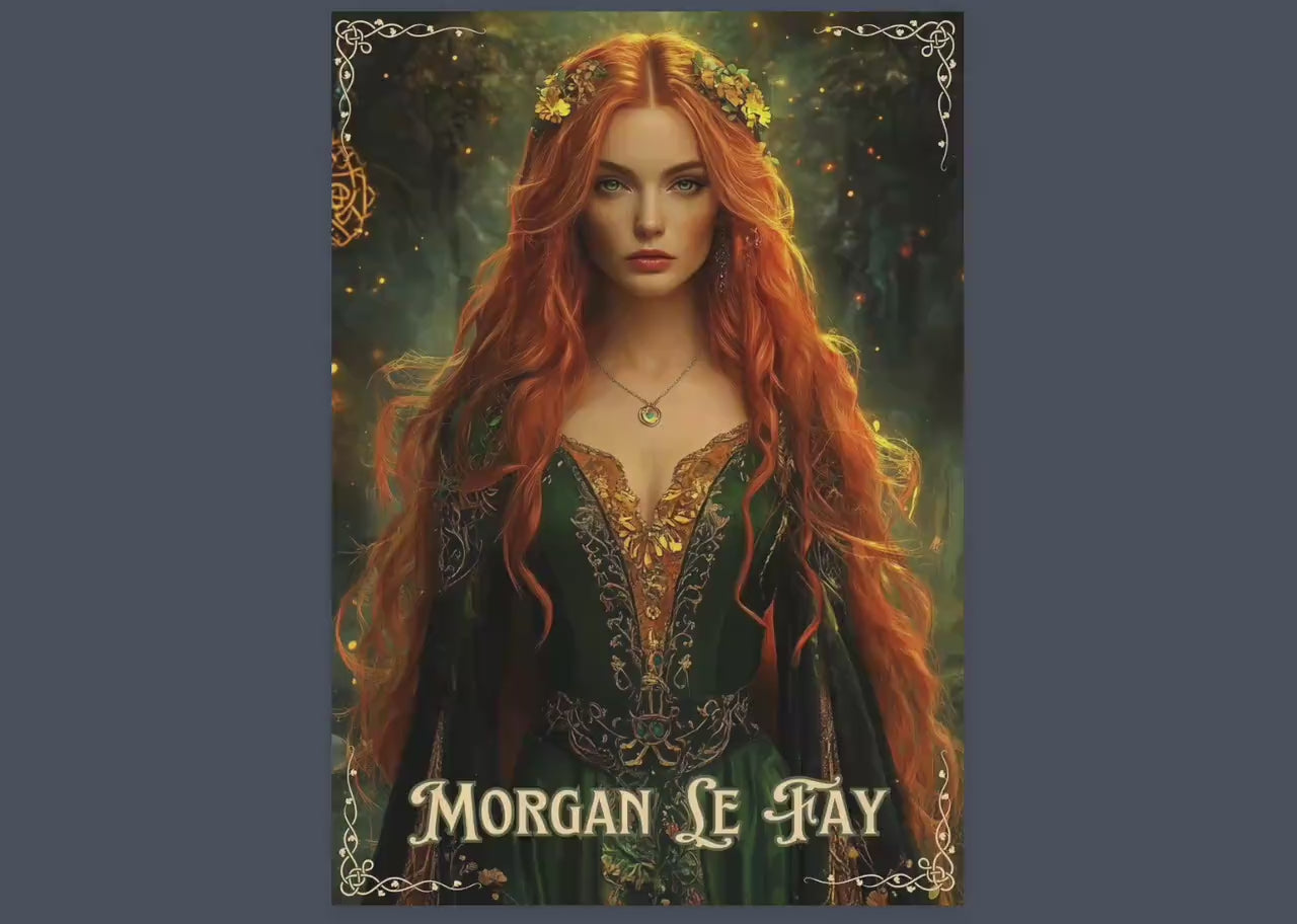 Morgan Le Fay,  the legendary sorceress of Avalon. Beautiful pages for your Grimoire or Book Of Shadows. printable.