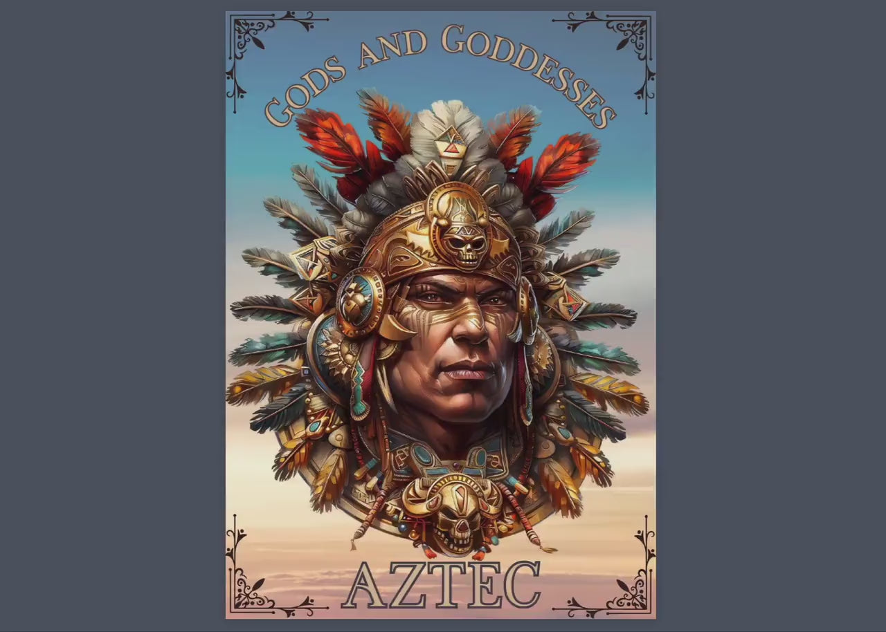 Aztec. Gods and Goddess. Beautiful pages for your Grimoire or Book Of Shadows. Printable.