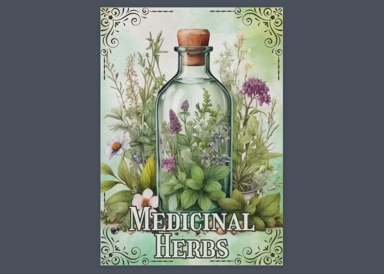 The Ultimate Medicinal Herbs Collection- Grimoire Printable, Book of Shadows Printable