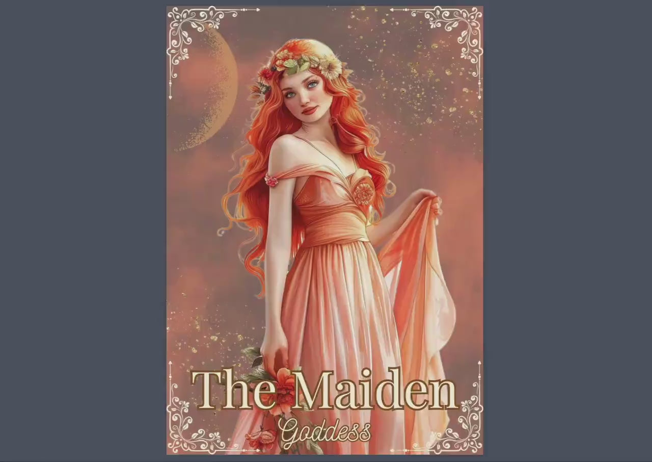 THE MAIDEN GODDESS. Beautiful pages for your Grimoire or Book Of Shadows. Printable.