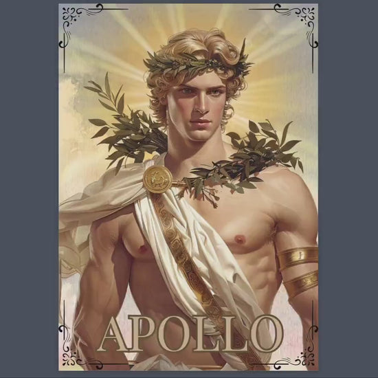 Apollo. Son God Solar God. Beautiful pages for your Grimoire or Book Of Shadows. Printable.
