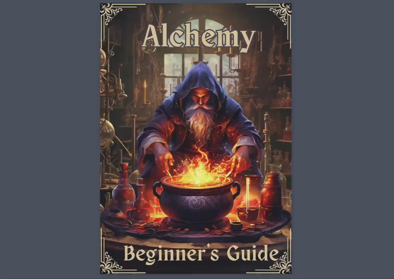 Alchemy Guide for Beginners. Beautiful pages for your Grimoire or Book Of Shadows. Printable