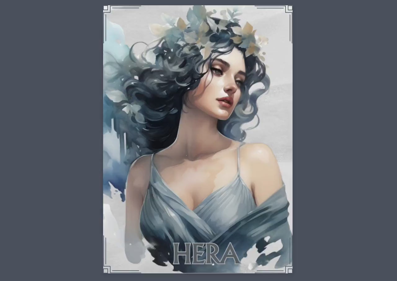Hera Greek Goddess of Marriage, Women, and Childbirth. Beautiful Grimoire pages. Printable