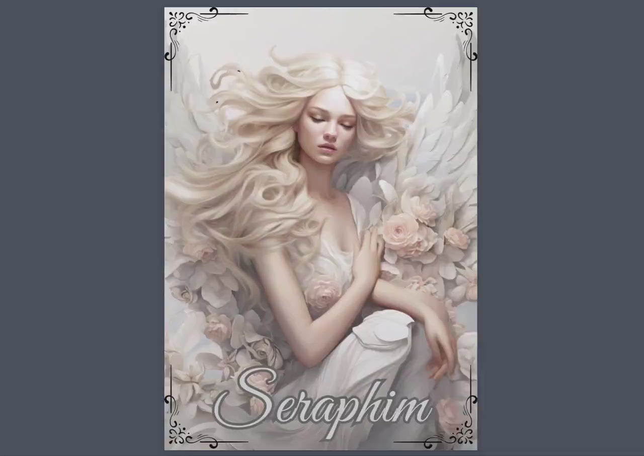 Seraphim. Beautiful pages for your Grimoire or Book Of Shadows. Printable