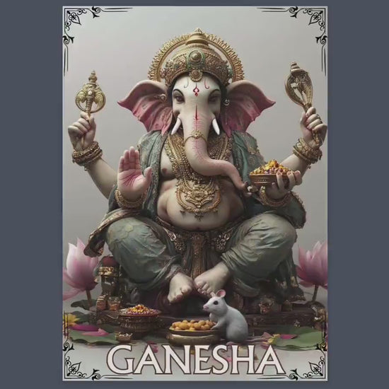 Ganesha. Beautiful pages for your Grimoire or Book of Shadows. Printable.