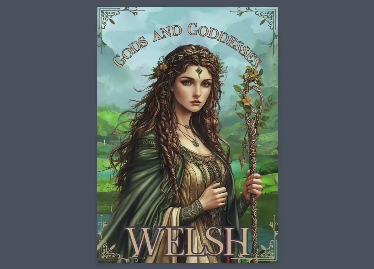 Welsh Gods and Goddesses & legendary figures. Beautiful pages for your Grimoire or Book of Shadows. Printable.