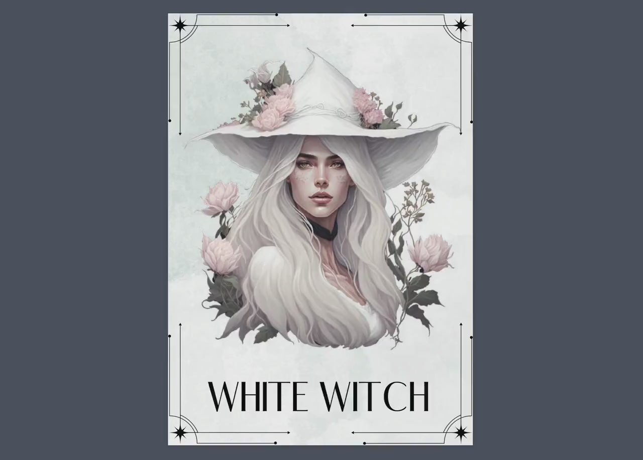 White Witch. Beautiful pages for your Book Of Shadows. Instant download.