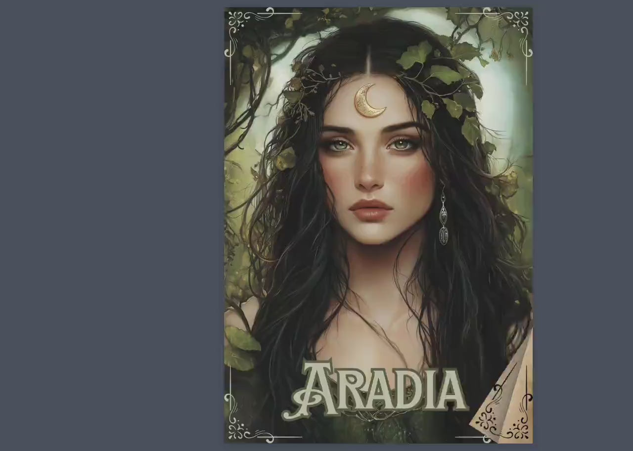 Aradia. Goddess of Freedom and Lunar Power. 17 Beautiful pages for your Grimoire or Book Of Shadows. Printable.