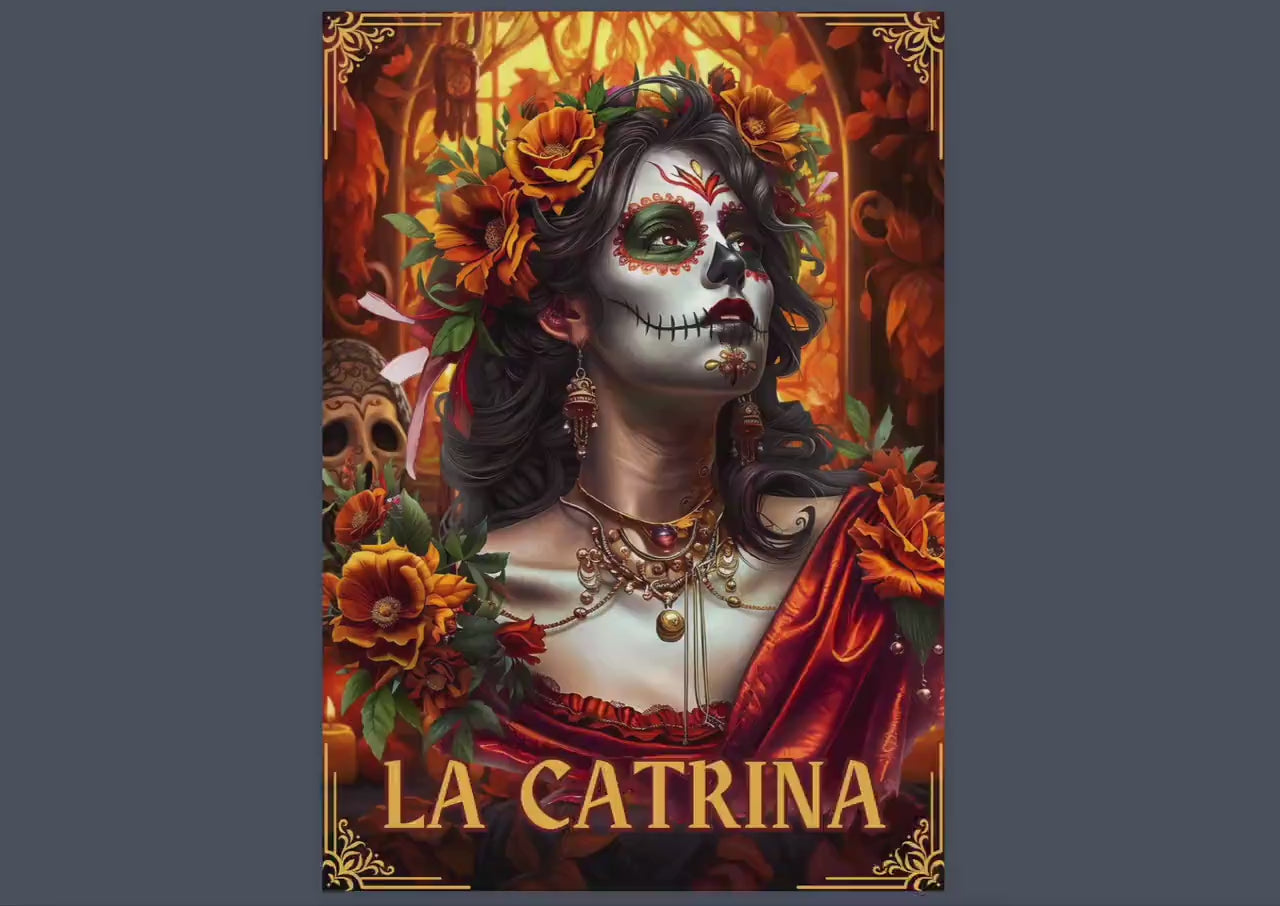 La Catrina. Beautiful pages for your Grimoire or Book Of Shadows. Printable