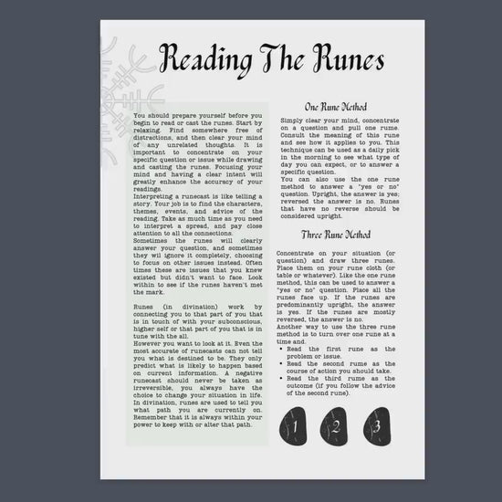 Runes and Rune Stones Cheat Sheet, Printable Grimoire Pages, Book Of shadows pages