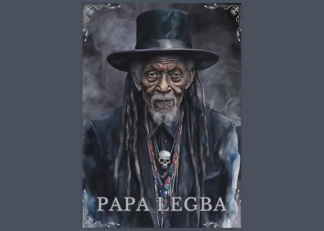 Papa Legba. Beautiful pages for your Grimoire or Book Of Shadows. Printable.
