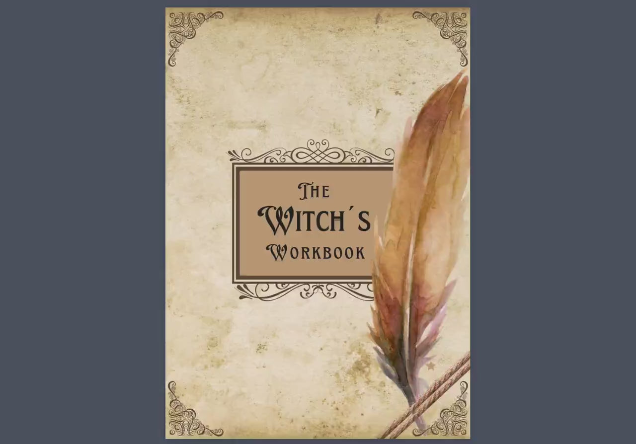 The Witches Workbook + Bonus: Magic Correspondences  | Blank Grimoire Pages |Blank Spell/Ritual Worksheet