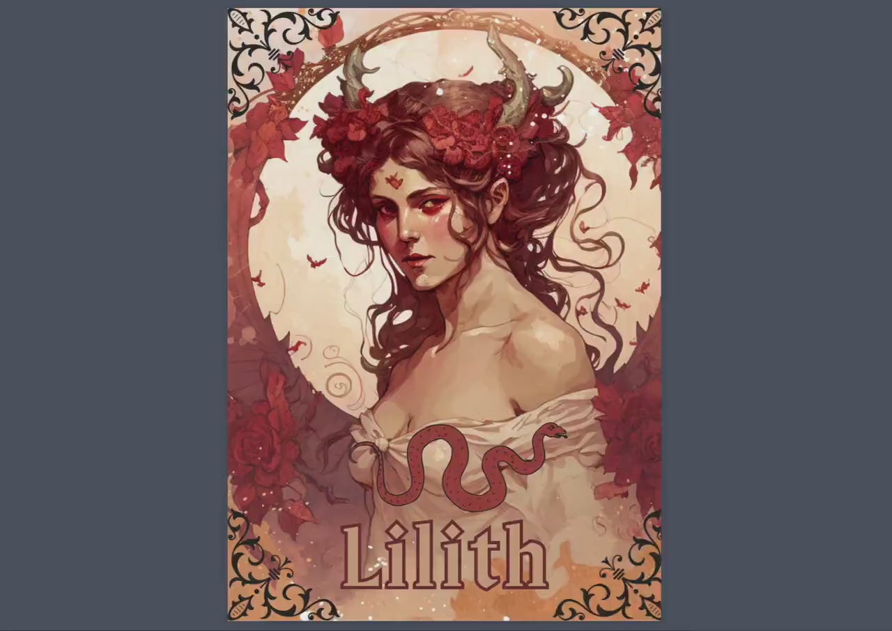 Lilith Grimoire. A Guide to Working with the Dark Goddess Lilith. 16 Beautiful printable Grimoire pages.