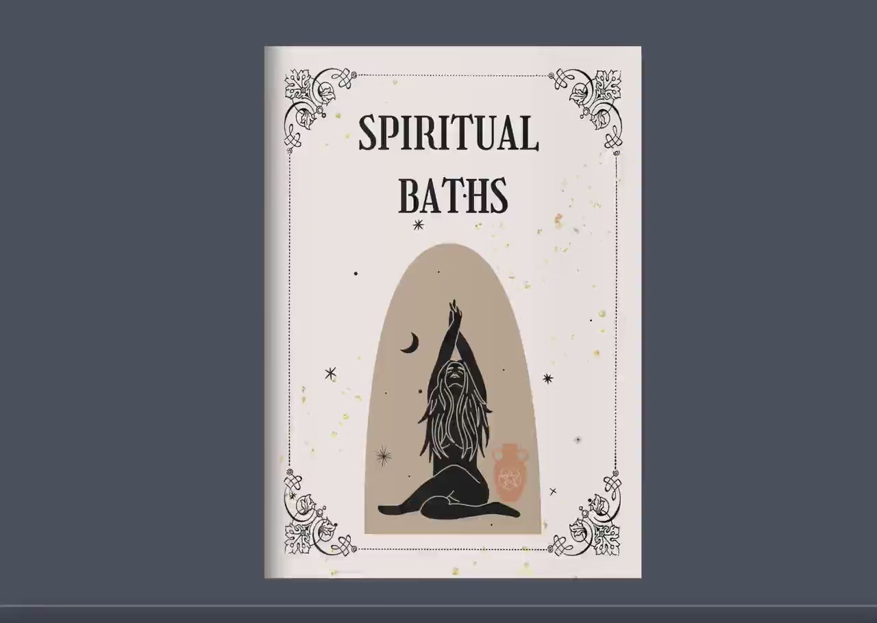 Spiritual Baths, Ritual Instructions, Printable, PDF Download, Spell Book, Book of Shadows, Spell Pages, Self Care, Cleansing Ritual
