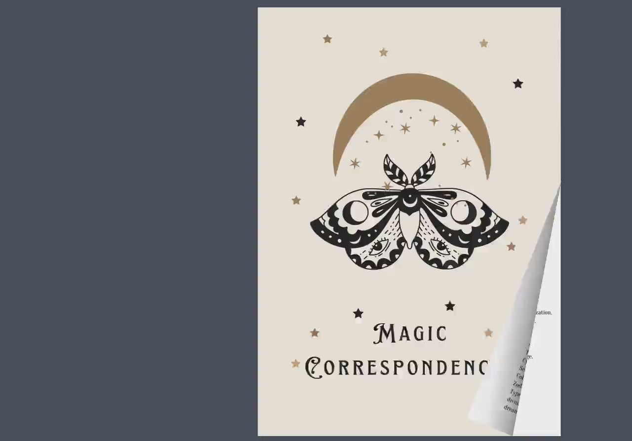 Magic Correspondences |Book of Shadows | Printable BOS | Grimoire Pages | Magic Grimoire