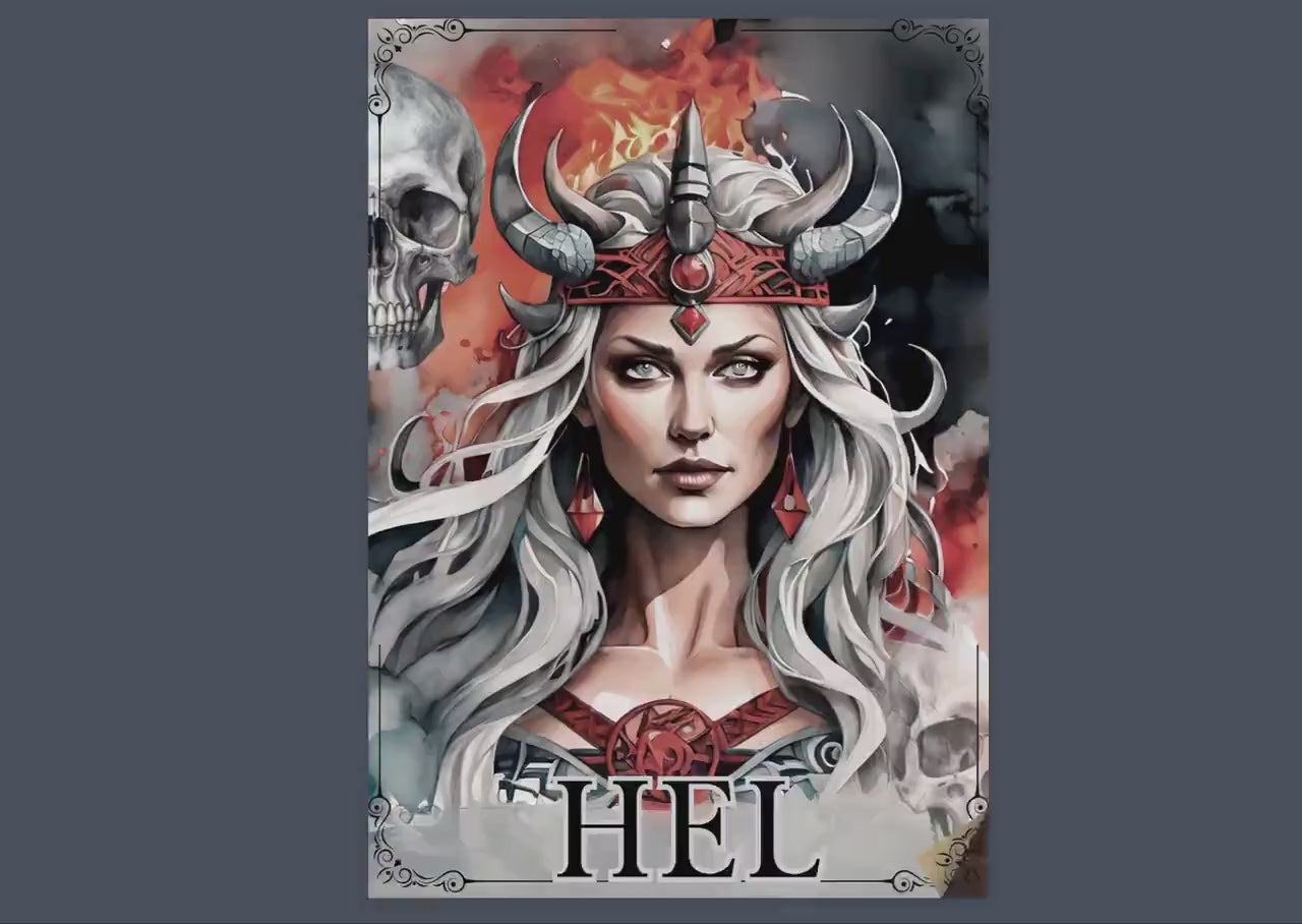 Hel. Norse Goddess. Beautiful pages for your Grimoire or Book Of Shadows. Printable.