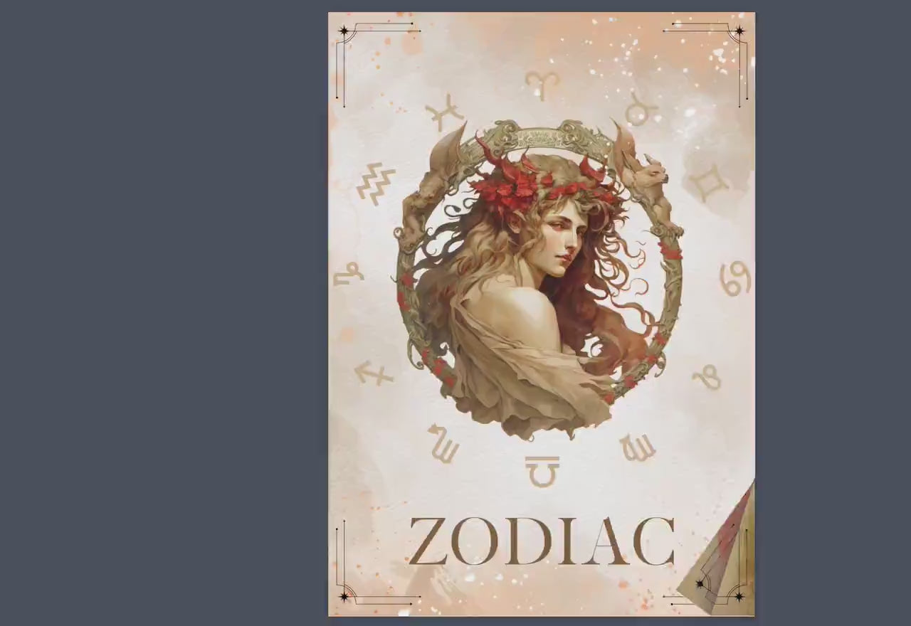 ZODIAC Correspondences. Beautiful pages for you Book Of Shadows. Instant download
