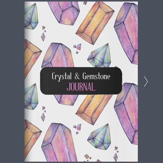 25 pages WITCH'S Crystal and Gemstone Journal | Crystal Book of Shadows Pages | Grimoire Pages |  Witchcraft Supplies