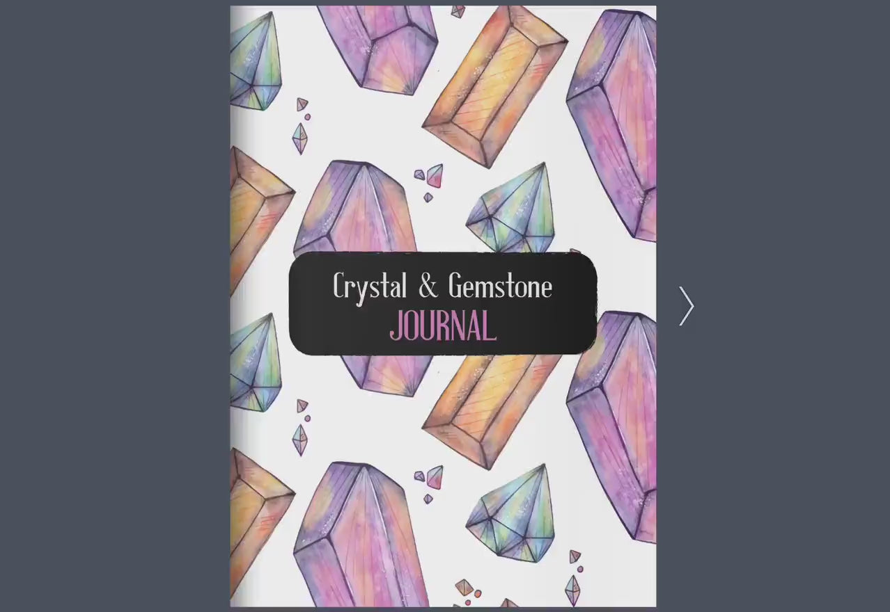25 pages WITCH'S Crystal and Gemstone Journal | Crystal Book of Shadows Pages | Grimoire Pages |  Witchcraft Supplies