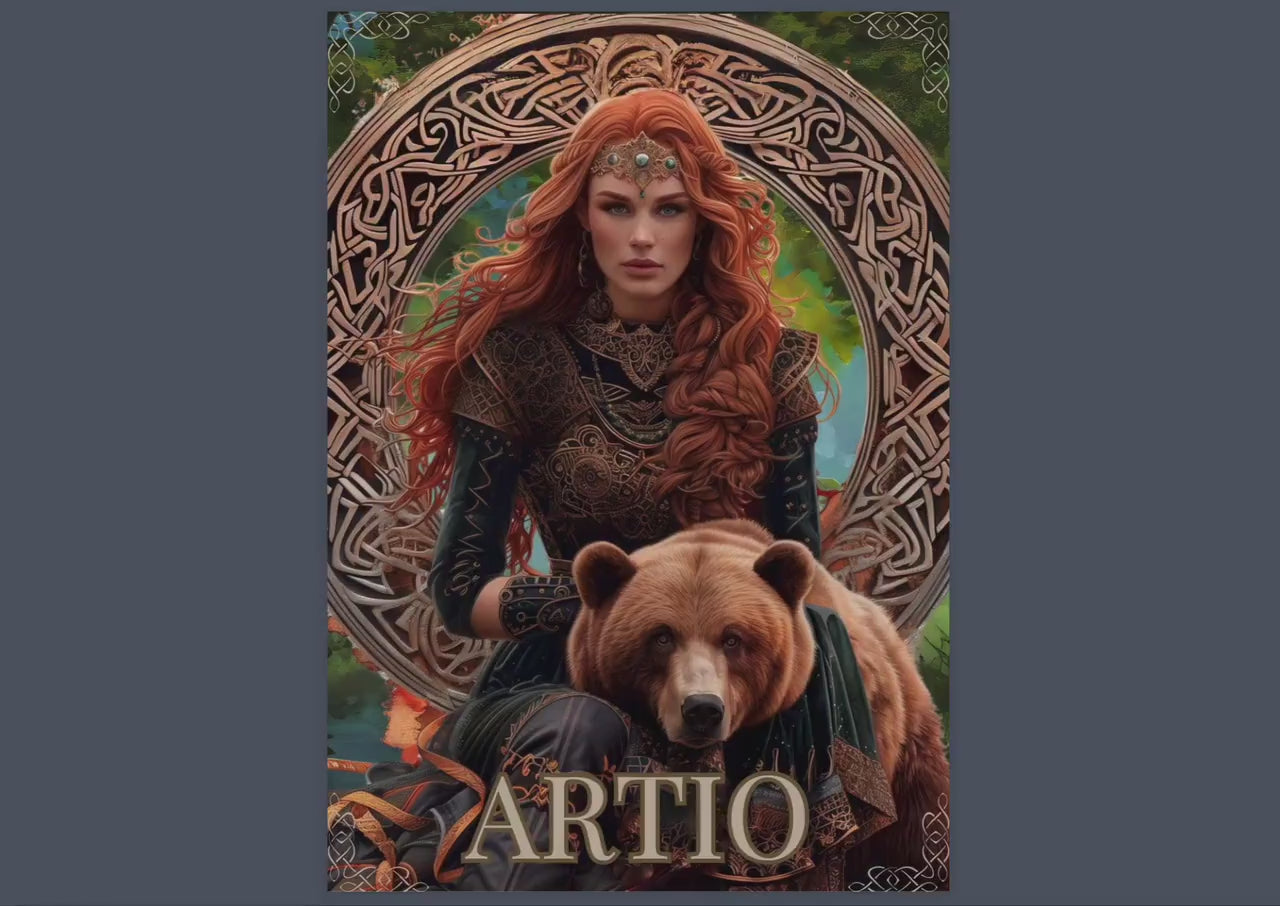 Artio, Celtic Bear Goddess of Wild Life. Beautiful pages for your Grimoire or Book Of Shadows. Printable.