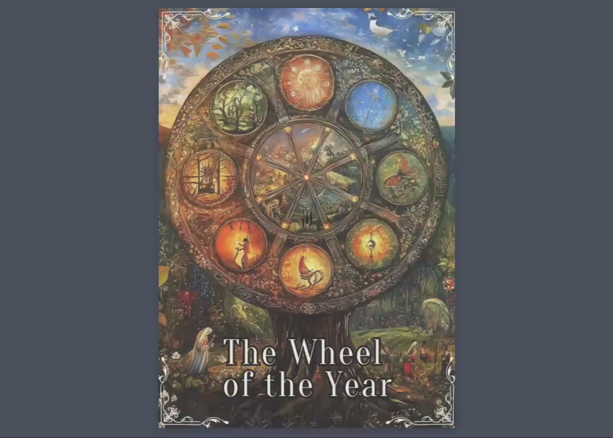 The 8 Sabbats. Celebrate the Wheel of the Year. Printable beautiful Grimoire Pages.