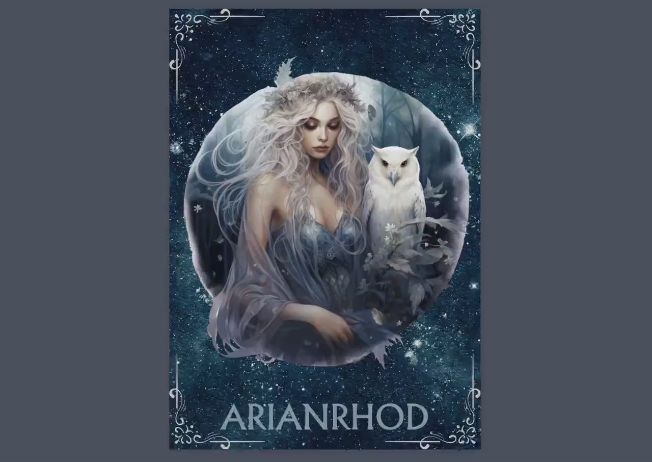 Arianrhod. Lunar goddess. Beautiful pages for your Book of shadows. Printable.